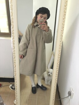 「merry jenny（メリージェニー）のアイテム（ダウンジャケット/コート）」を使った、ZMMさん（レディース・150cm）の冬コーディネート