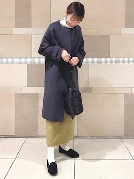 「green label relaxing（グリーンレーベルリラクシング）のアイテム（その他アウター）」を使った、miinaさん（レディース・168cm）の秋コーディネート