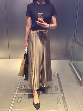 【極美品】SLOBE IENA  サテンプリーツロングスカート