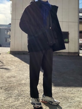 「UNIQLO（ユニクロ）のアイテム（ブルゾン）」を使った、watoさん（メンズ・174cm）の冬コーディネート