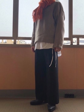 「sunsea」｜「アイテム（ブーツ）」を使った、watoさん（メンズ・174cm）の冬コーディネート