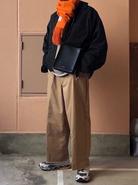 「yoke」｜「アイテム（ブルゾン）」を使った、watoさん（メンズ・174cm）の冬コーディネート