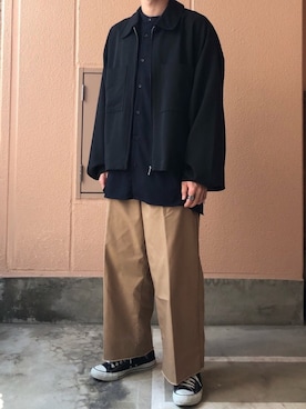 「いいね返し」｜「アイテム（ブルゾン）」を使った、watoさん（メンズ・174cm）の春コーディネート
