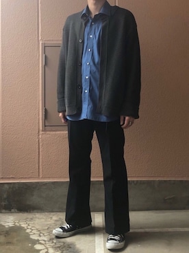 「Lui's（ルイス）のナローベルト（ベルト）」を使った、watoさん（メンズ・174cm）の春コーディネート