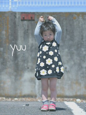「present（プレゼント）のアイテム（ワンピース/ドレス）」を使った、yuu×yuzukiさん（キッズ・100cm）の夏コーディネート