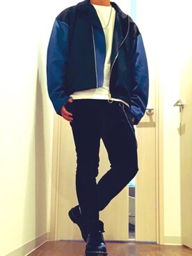 「YON（ヨン）のアイテム」を使った、▼o'ᆺ'o▼さん（メンズ・168cm）の冬コーディネート