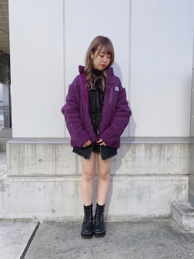 「JUNRED（ジュンレッド）のアイテム（ジャケット/アウター）」を使った、MIZUSHINAさん（レディース・152cm）の秋コーディネート