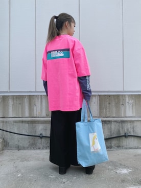 「JUNRED（ジュンレッド）のアイテム（バッグ）」を使った、MIZUSHINAさん（レディース・152cm）の春コーディネート