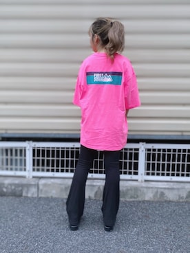 「FIRST DOWN（ファーストダウン）のアイテム（トップス）」を使った、MIZUSHINAさん（レディース・152cm）の春コーディネート