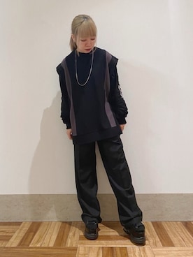 「JUNRED（ジュンレッド）のアイテム（その他トップス）」を使った、MIZUSHINAさん（レディース・152cm）の夏コーディネート