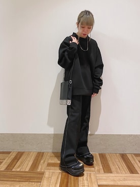 「JUNRED（ジュンレッド）のアイテム（バッグ）」を使った、MIZUSHINAさん（レディース・152cm）の秋コーディネート