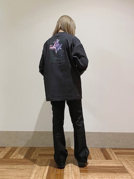 「バックプリント」｜「アイテム（その他）」を使った、MIZUSHINAさん（レディース・152cm）の秋コーディネート