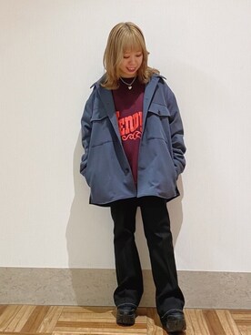 「JUNRED（ジュンレッド）のアイテム（ブルゾン）」を使った、MIZUSHINAさん（レディース・152cm）の冬コーディネート