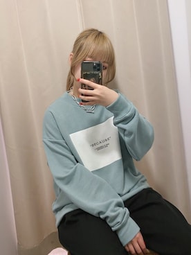 「JUNRED（ジュンレッド）のアイテム（スウェット）」を使った、MIZUSHINAさん（レディース・152cm）の冬コーディネート
