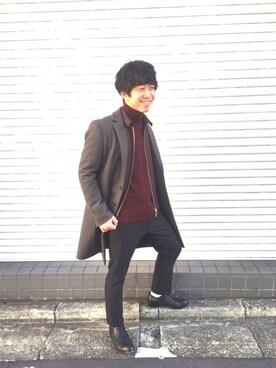 「PADRONE（パドローネ）のアイテム（その他シューズ）」を使った、バムさん（メンズ・171cm）の冬コーディネート