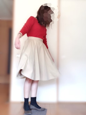 「Boisson Chocolat（ボワソンショコラ）のアイテム」を使った、ななこさん（レディース・156cm）の春コーディネート