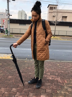 「LAVENHAM（ラベンハム）のアイテム（その他アウター）」を使った、YKさん（レディース・160cm）の秋コーディネート