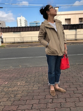 「UNITED ARROWS（ユナイテッドアローズ）のアイテム（マウンテンパーカー）」を使った、YKさん（レディース・160cm）の秋コーディネート