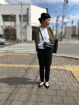 「ユナイテッドアローズ」｜「アイテム（ブルゾン）」を使った、YKさん（レディース・160cm）の春コーディネート