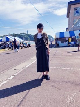 「CLANE（クラネ）のアイテム（サロペット/オーバーオール）」を使った、YKさん（レディース・160cm）の春コーディネート