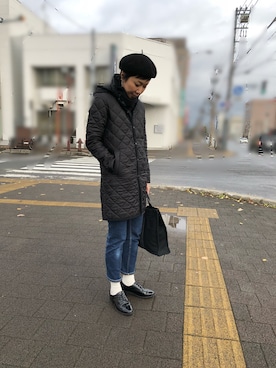 「LAVENHAM（ラベンハム）のアイテム（その他アウター）」を使った、YKさん（レディース・160cm）の秋コーディネート