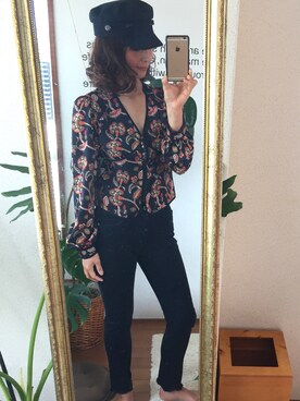 「SLY（スライ）のアイテム（キャスケット）」を使った、TAKAKOさん（レディース・156cm）の冬コーディネート