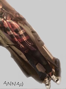 「Ungrid（アングリッド）のインディゴフレイドヘムストスリ（デニムパンツ）」を使った、ａｎｎａ;)さん（レディース・158cm）の冬コーディネート