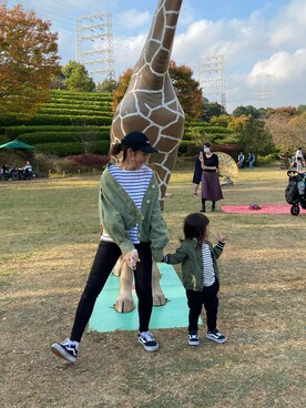 「BREEZE（ブリーズ）のアイテム（ブルゾン）」を使った、☆☺︎めめち☺︎☆さん（レディース・159cm）の秋コーディネート