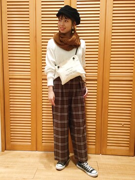 「コーデュロイキャスケット」｜studio CLIPイオンモール鹿児島店さん（レディース・160cm）の秋コーディネート