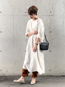 「ロールアップ」｜「アイテム（バレエシューズ）」を使った、studio CLIPイオンモール鹿児島店さん（レディース・160cm）の春コーディネート