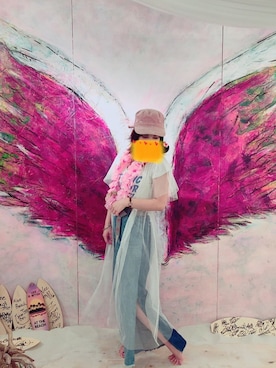 「シロＴ」｜南杏果さん（レディース・153cm）の夏コーディネート