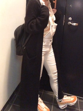 「FOREVER 21」｜「アイテム（オールインワン・サロペット）」を使った、南杏果さん（レディース・153cm）の春コーディネート