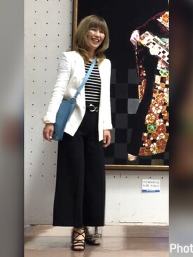 「GRACE CONTINENTAL（グレースコンチネンタル）のアイテム（パンツ、ブラック系）」を使った、lunanotteさん（レディース・166cm）の春コーディネート