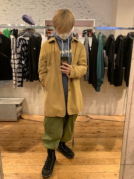 「Yohji Yamamoto（ヨウジヤマモト）のアイテム（スニーカー）」を使った、kuri0802さん（メンズ・170cm）の春コーディネート