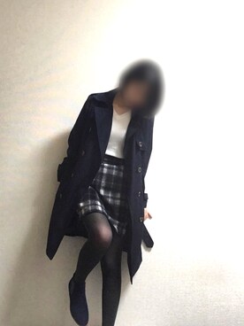 「OZOC（オゾック）のアイテム（トレンチコート）」を使った、TANIさん（レディース・162cm）の冬コーディネート