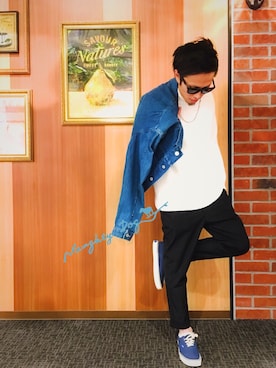 「海」｜「アイテム（カバーオール）」を使った、kidさん（メンズ・178cm）の冬コーディネート
