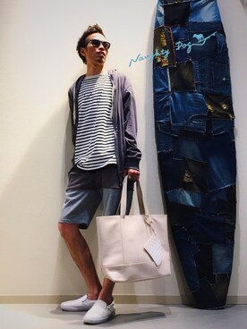 「FRUIT OF THE LOOM（フルーツオブザルーム）のアイテム（パーカー）」を使った、kidさん（メンズ・178cm）の春コーディネート