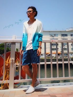 「パイル」｜「アイテム（その他）」を使った、kidさん（メンズ・178cm）の夏コーディネート