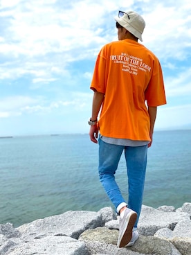 「ノーティードッグ」｜「アイテム（シューズ）」を使った、kidさん（メンズ・178cm）の春コーディネート