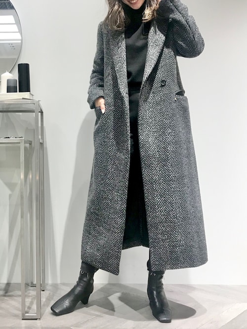 ツイードダブルコートを使った人気ファッションコーディネート - WEAR