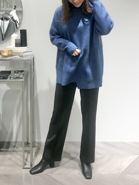 「アシメニット」｜namikaさん（レディース・158cm）の秋コーディネート