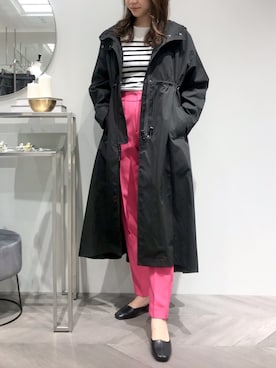 「テーパードパンツ」｜「アイテム（モッズコート）」を使った、namikaさん（レディース・158cm）の冬コーディネート