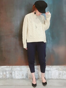 「YECCA VECCA（イェッカヴェッカ）のアイテム（帽子）」を使った、sakiyoさん（レディース・161cm）の秋コーディネート