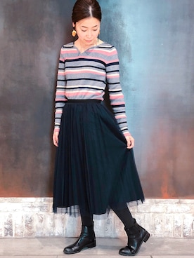 sakiyoさん（レディース・161cm）の冬コーディネート