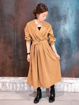 「YECCA VECCA（イェッカヴェッカ）のアイテム」を使った、sakiyoさん（レディース・161cm）の冬コーディネート