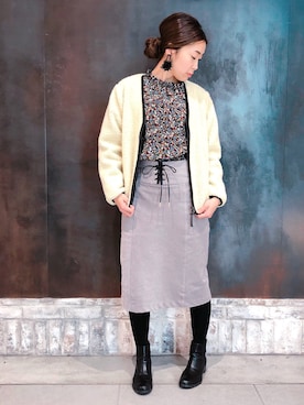 「YECCA VECCA（イェッカヴェッカ）のアイテム（トップス）」を使った、sakiyoさん（レディース・161cm）の冬コーディネート