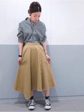 「YECCA VECCA（イェッカヴェッカ）のアイテム」を使った、sakiyoさん（レディース・161cm）の冬コーディネート