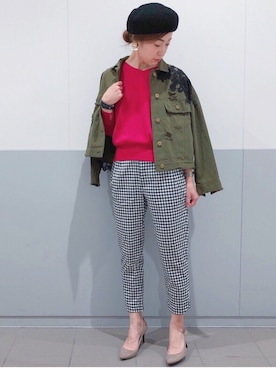 「YECCA VECCA（イェッカヴェッカ）のアイテム」を使った、sakiyoさん（レディース・161cm）の冬コーディネート