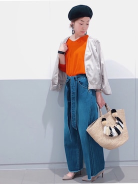 sakiyoさん（レディース・161cm）の春コーディネート