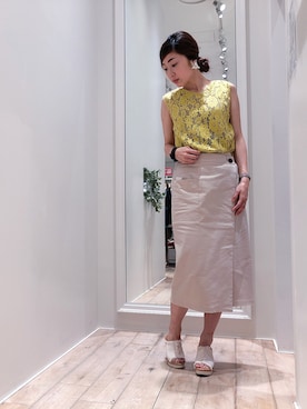 「Minnetonka（ミネトンカ）のアイテム」を使った、sakiyoさん（レディース・161cm）の夏コーディネート